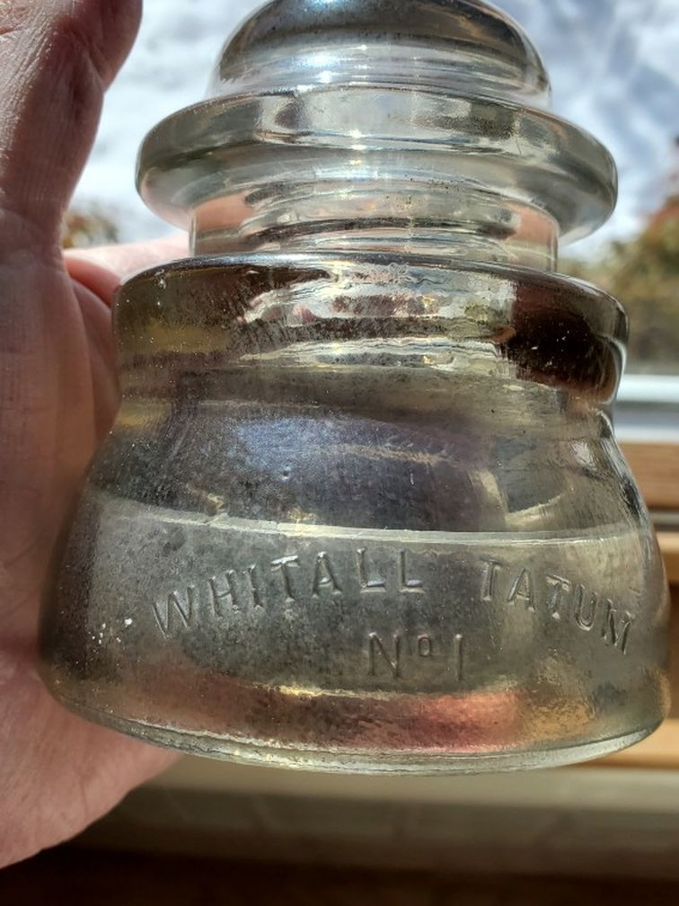 Clear WHITALL TATUM NO 1 GLASS INSULATOR