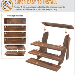 All New Wooden Cupcake Stand 4 Tiers