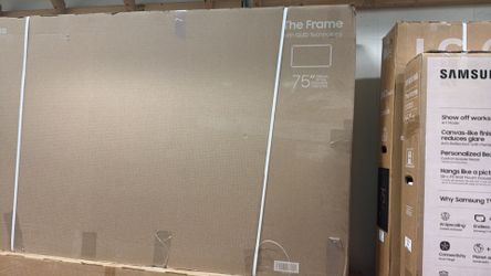 75" Qled smart 4k ultra HDTV by Samsung frame tv.  2024 model.  Original wall mount bracket included.