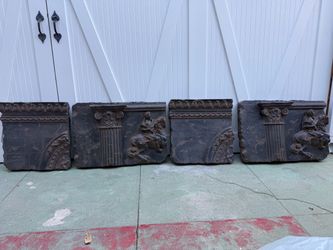 Set of 4 Architectural Relief Panels