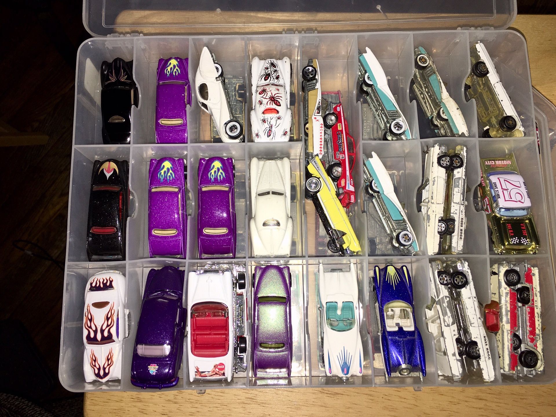 (54) toy car collection, Hot Wheels, playing mantis, racing champions, etc