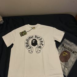 BABY MILO BAPE X CHROME HEARTS WHITE