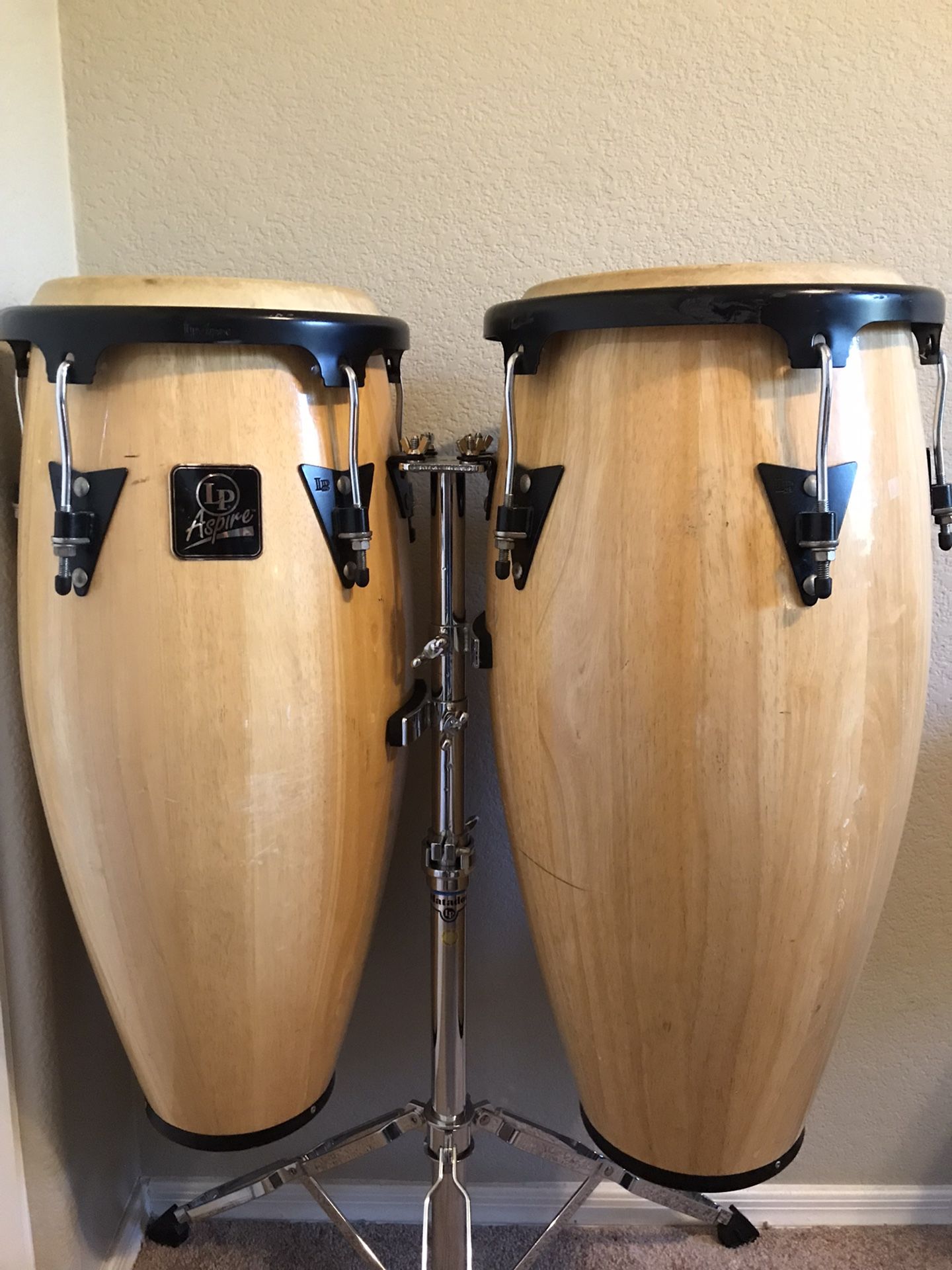 LP Aspire Congas With Stand