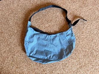 Baggu large nylon crescent in digital denim