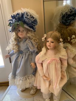 Vintage porcelain collector dolls