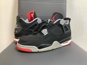 Used Mens 11.5 Nike Air Jordan 4 Black/Fire Red-Cement Grey 2019 Bred (308497-060) *Located In Agoura Hills* (Read Description Below) No Trades