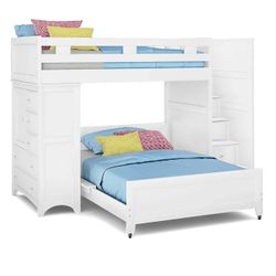 Ivy League White Full Bunk Beds 