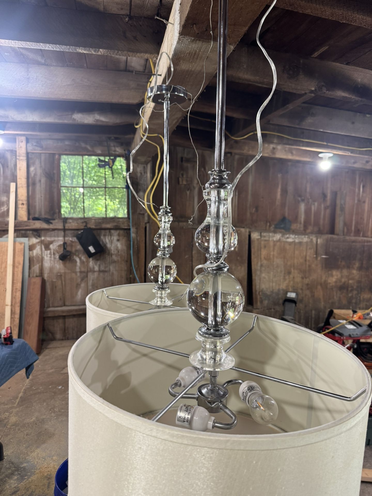 Pair of beautiful light fixtures pendants