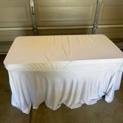 White Spandex Table Cloth 