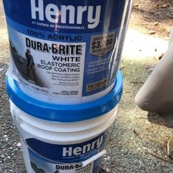 Henry Dura-bright White Elastomeric Roof Coating 2 5 Gallon Buckets New