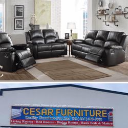 BRAND NEW 2 PC RECLINING LEATHER SOFA or RECLINING LOVE SEAT 