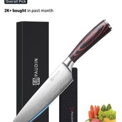 Paudin 8” Knife And Knife Sharpener