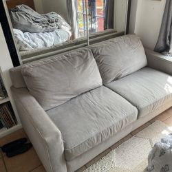 Sofa Convertible Lightly Used  Medium Grey  Folds Out Queen