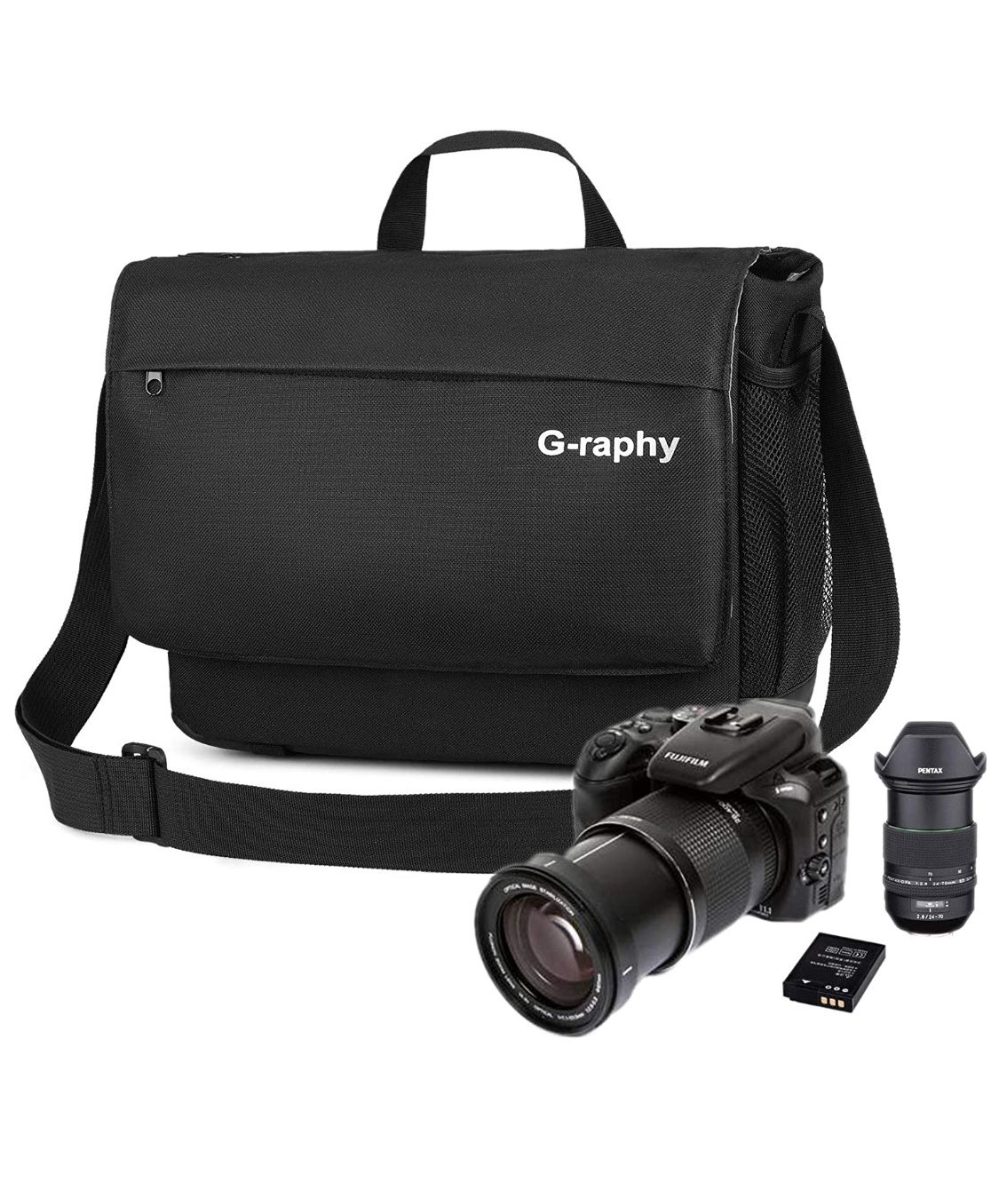 Camera Bag Case for SLR/DSLR Digital Cameras(Canon, Nikon,Panasonic, Sony etc ,14inch Laptop with Removal Camera Insert