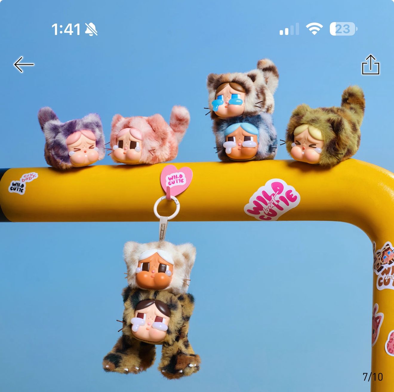 100% Authentic Wild But Cutie Cry Baby Plush Pendant