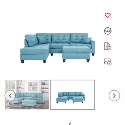$299 Sectional Couch With Ottoman 