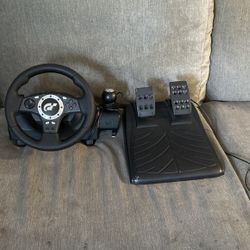 Gaming Steering Wheel And Pedals For PlayStation 4