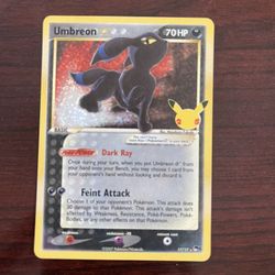 Umbreon Gold Star Pokemon Celebrations 25th Anniversary 17/17 Pack Fresh NM/MINT