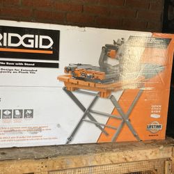 ridgid 8 inch wet tile saw With New diamond blade