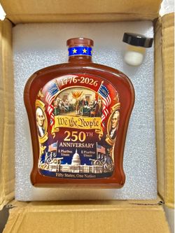 America 250 Empty Whiskey Glass Bottle