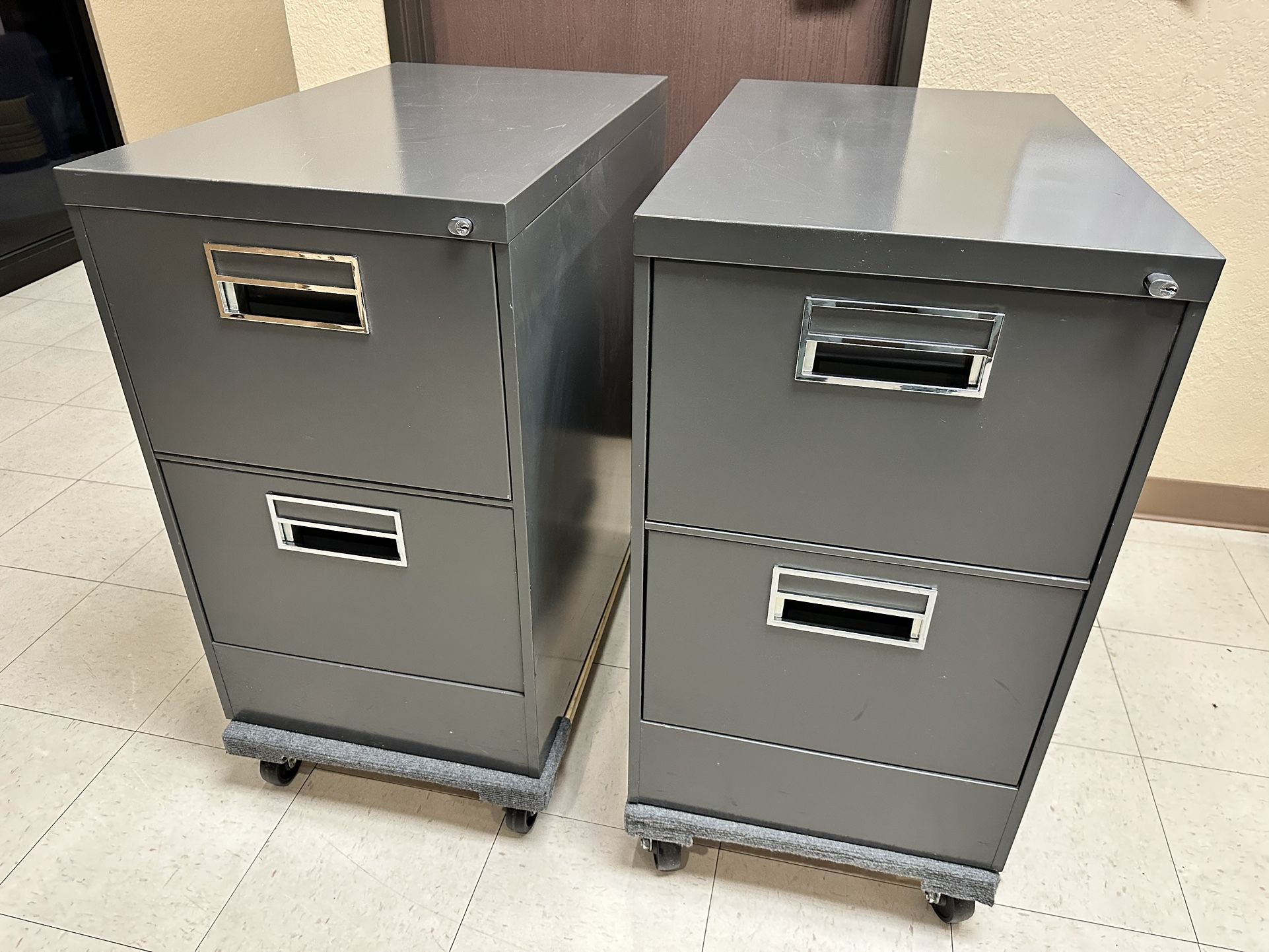 Steelcase 2-Drawer Locking Filing Cabinets