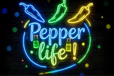 Neon sign and labels!