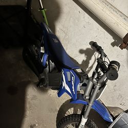 Blue electric dirtbike