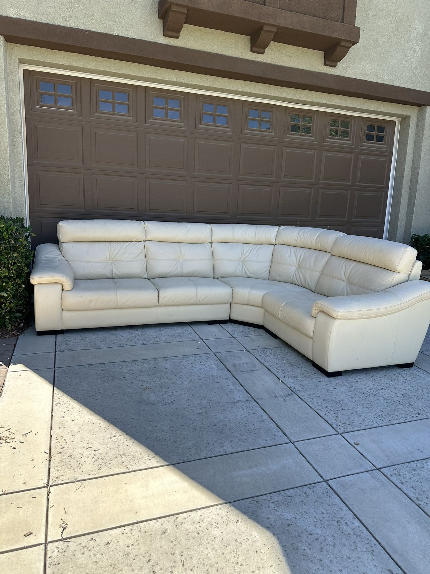3 Pieces Top Leather Sofa