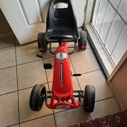 Costzon Go Kart para niños, juguete de 4 ruedas, vehículos de pedal para niños con asiento ajustable, 