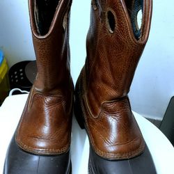 Georgia Boot Muddog Steel-toe Work Boots Mens Size US 9.5 Mud Dog Leather