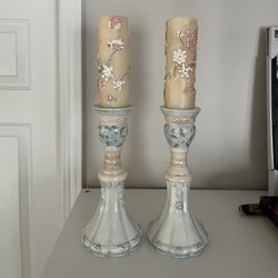 Candlesticks w/ Candles - Tracy Porter