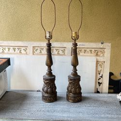 Vintage Brass Table Lamps