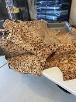 Printed leopard skins