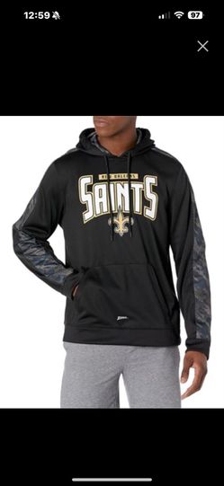 Officially Licensed Men's NFL Team Color Hoodie with Team Viper Liner, New Orleans Saints, Size X-Large