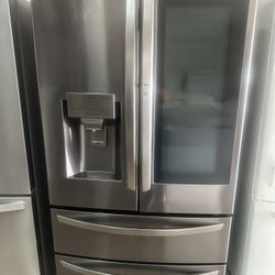 French Door Refrigerator, Black Stainless Refrigerator
