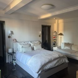 Living Spaces Queen Bed frame & Boxspring 