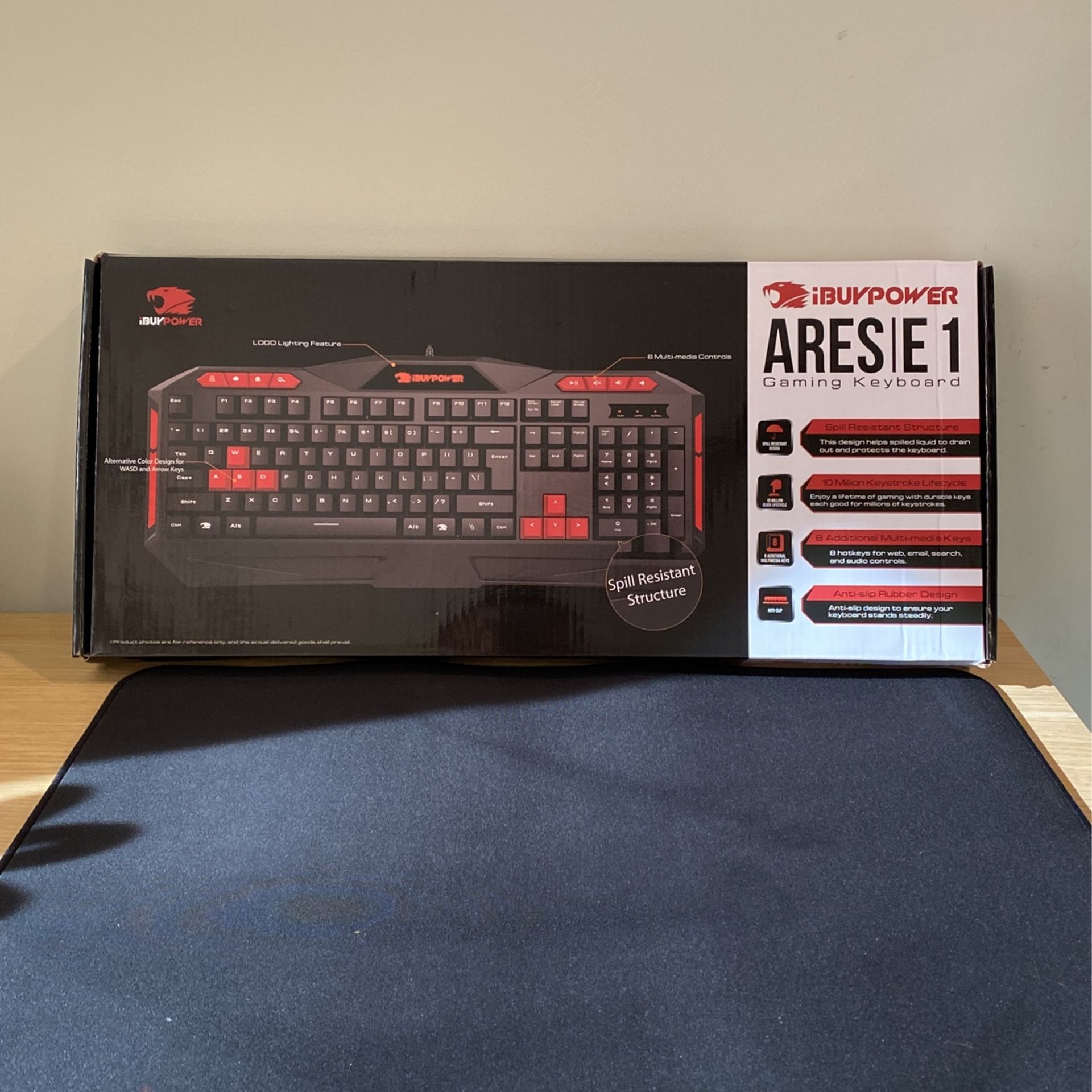 iBuypower Ares E1 gaming keyboard - NEW