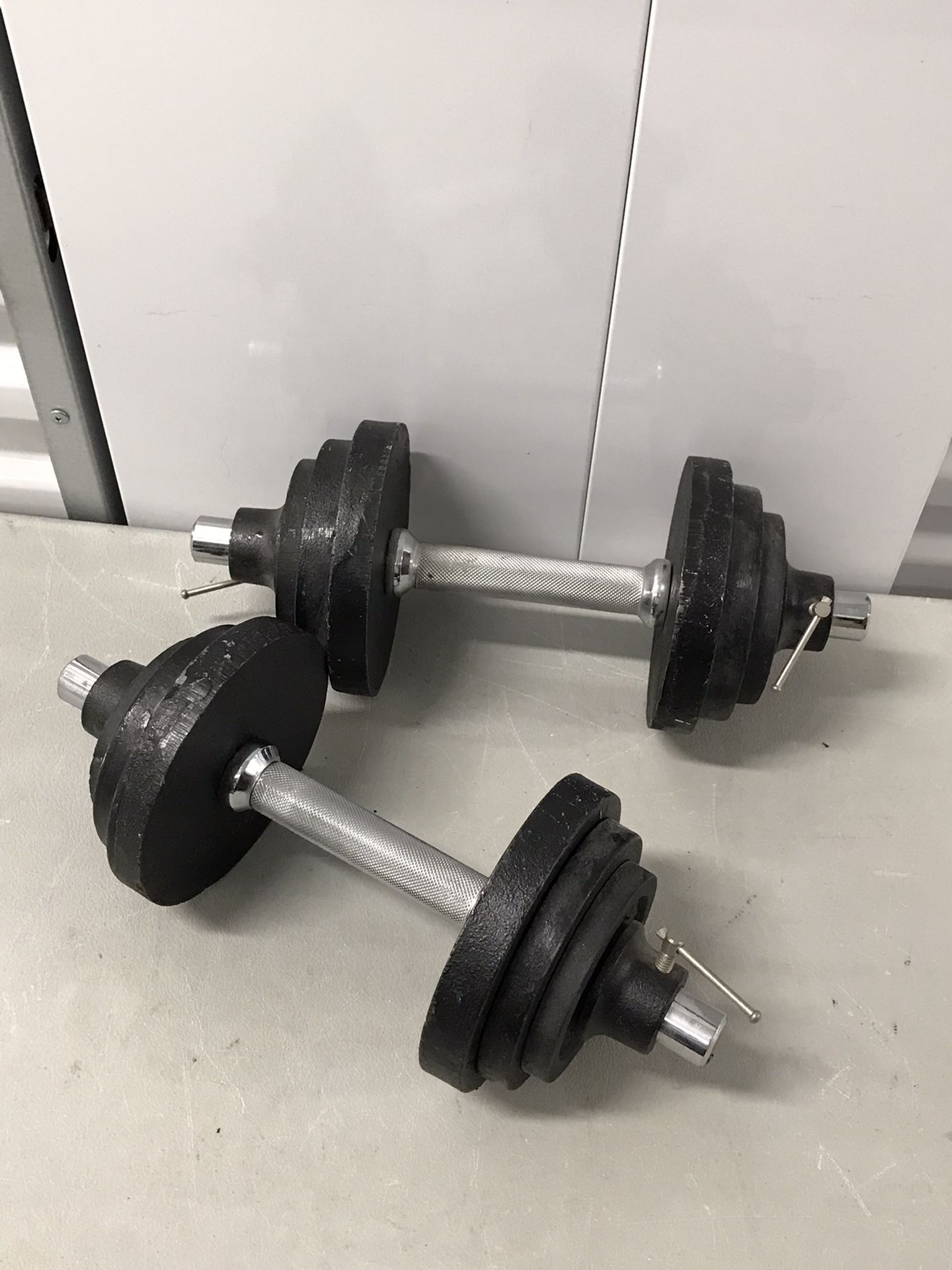 BFCO Adjustable Barbell Dumbbells Cast Iron 17.5lbs x 2 (pair)