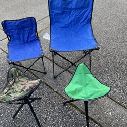 4 camping chairs
