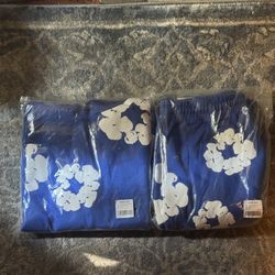 Denim Tears Royal Blue Hoodie & Panys Set Size M