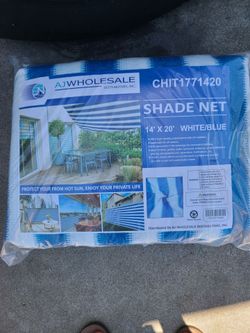 14ft × 20ft Shade Net In White/Blue