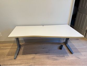 Height adjustable office computer desk