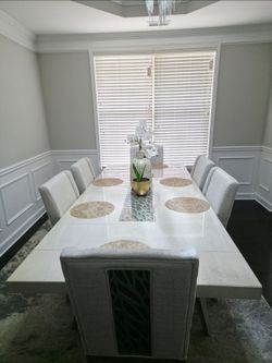 Modern 7-Piece Dining Set with 6 Chairs