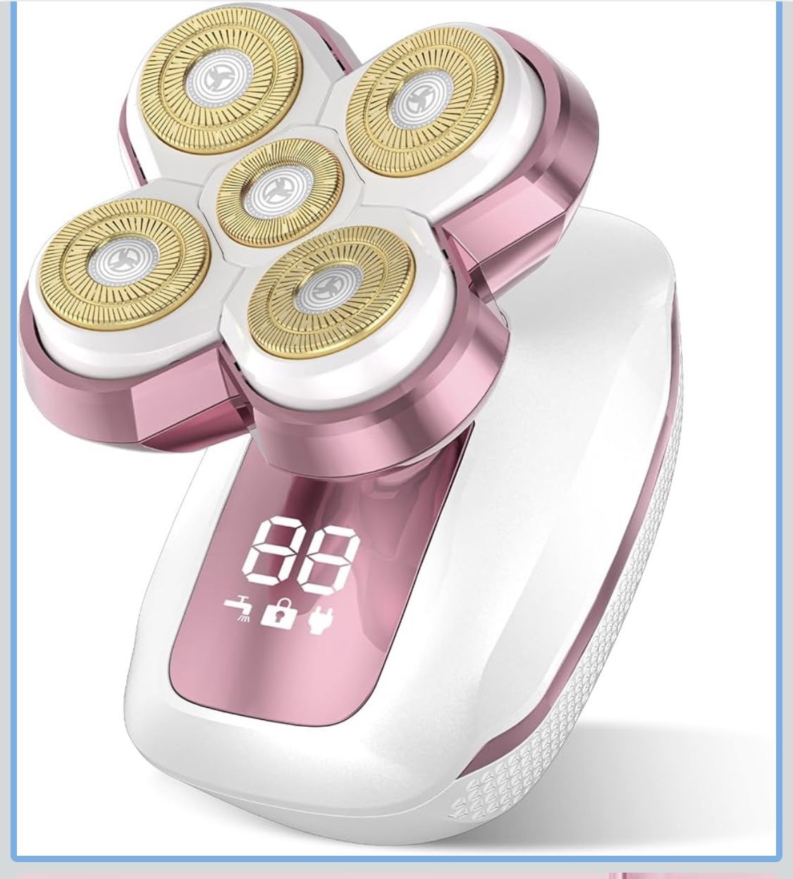 Electric Razor for Women with 5D Magnetic Blade, Women Shaver Waterproof Use, Hair Storage Design, Fast Type-C Charging & LED Power Display, Travel-Fr