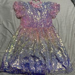 Girl’s Sequin Rainbow Dress 