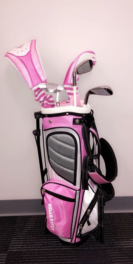 Hello Kitty Pink Junior Golf Clubs & Bag Beginners Set