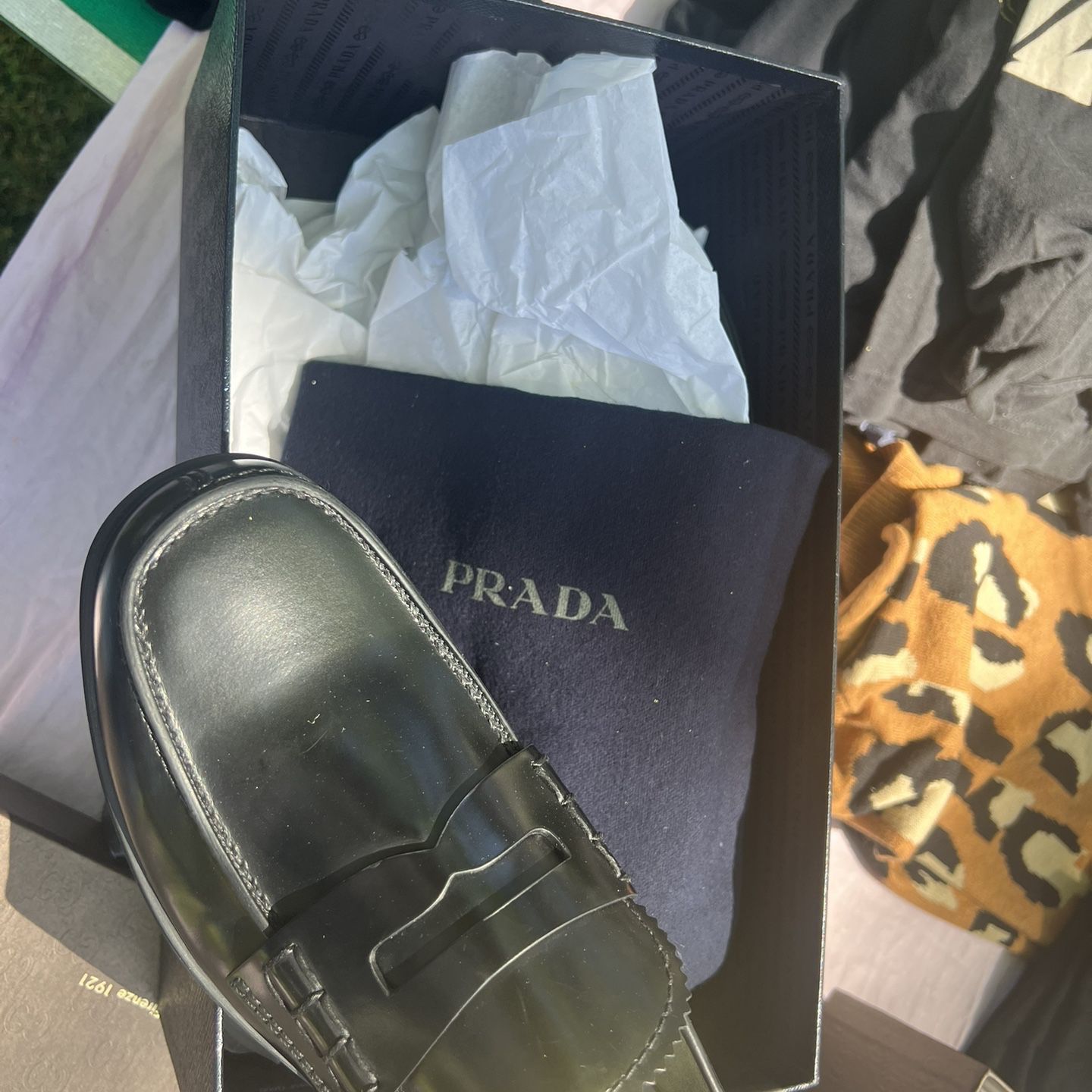 NEW Italian PRADA loafers $350 UK 7 M (10+ Women US)