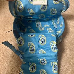 New Vera Bradley Bermuda Blue Travel Jewelry Case