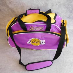 Los Angeles Lakers Medium Striped Core Duffle Bag 24L X 12W