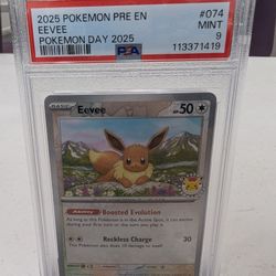 2025 Pokémon Pre EN EEVEE POKEMON DAY 2025 PSA 9